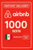 Cartão-presente Airbnb - 1000 MXN (México)