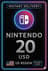 Carte eShop Nintendo US 20$