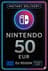 Nintendo eShop kartica 50 EUR - OGRANIČENA PROMOCIJA