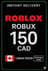 Roblox 150 CAD Game Card (CA)