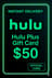 بطاقة هدايا Hulu بلس بقيمة 50 دولارًا