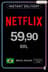Netflix Gift Card 59,90 BRL BR