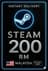 Steam Wallet Code Malaysia RM200