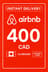 Dárková karta Airbnb - 400 CAD (Kanada)