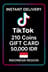 Κάρτα Δώρου TikTok 210 Νομισμάτων 50.000 IDR (Ινδονησία)