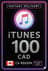 iTunes Gift Card 100 CAD CA
