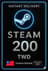 Steam Wallet Թայվան 200 TWD