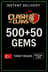 Clash of Clans - 500 + 50 Gems (Top-Up) - Turkey