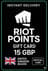 Tarjeta de Regalo Riot Points 15 GBP (Reino Unido)