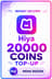 Hiya - 20000 Coins Top-Up (MENA)