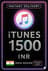 iTunes 礼品卡印度 - 1500 印度卢比