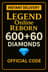 Legend Online 600 + 60 Reborn Elmas