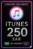 iTunes Gift Card 250 SAR