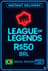 Riot Cash R$50 - 1650 RP