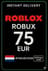 Roblox 75 EUR Game Card (NL)