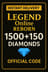 Legend Online 1500 + 150 Reborn Elmas