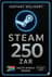 Steam Wallet 250 ZAR - (Jižní Afrika)