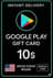 Google Play Lahjakortti - Yhdysvallat 10 $