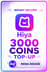 Hiya - 3000 Coins Top-Up (MENA)