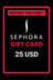 Sephora 25 USD Gift Card