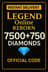 Legend Online 7500 + 750 Reborn Elmas