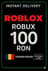 Roblox 100 RON Κάρτα Παιχνιδιού (RO)