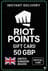 Card Cadou Riot Points 50 GBP (Regatul Unit)