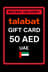 Talabat gjafakort UAE - 50 AED