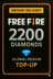 Recarga de 2200 Diamantes en Free Fire