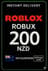 Roblox 200 NZD խաղի քարտ (ՆԺ)