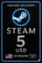 Steam Wallet Card 5 USD