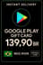 Google Play նվեր քարտ - Բրազիլիա BR 139.90