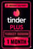 Tinder Plus kóði - 1 mánuður