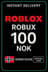 Roblox 100 NOK Game Card (NO)