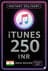 iTunes礼品卡印度 - 250印度卢比