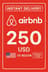 Tarjeta de regalo de Airbnb - 250$