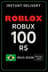Tarjeta de Regalo Roblox R$100