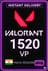 Valorant 1520 Points (India)