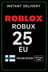 Roblox 25 Euro Game Card (EU)