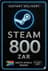 Steam Wallet 800 ZAR - (Jižní Afrika)