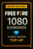 Recarga de 1080 diamantes de Free Fire