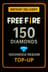 Doładowanie 150 diamentów Free Fire (Indonezja)