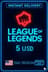 League Of Legends NA 5 Usd Riot Gift Card