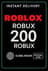 Roblox Gift Cards - 200 Robux (Global)