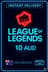 Card regalo RP da 10 AUD per League of Legends