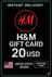 H&M Ajándékkártyák - 20$