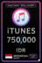 Carta regalo iTunes Indonesia - 750.000 IDR