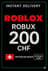 Roblox 200 CHF խաղաթուղթ (ՇՎ)