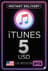 iTunes dárková karta - 5 USD