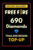 Free Fire 690 Διαμάντια Recharge (Ταϊλάνδη)